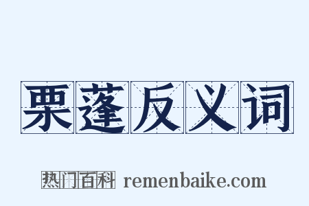 栗蓬反义词是什么意思的图片